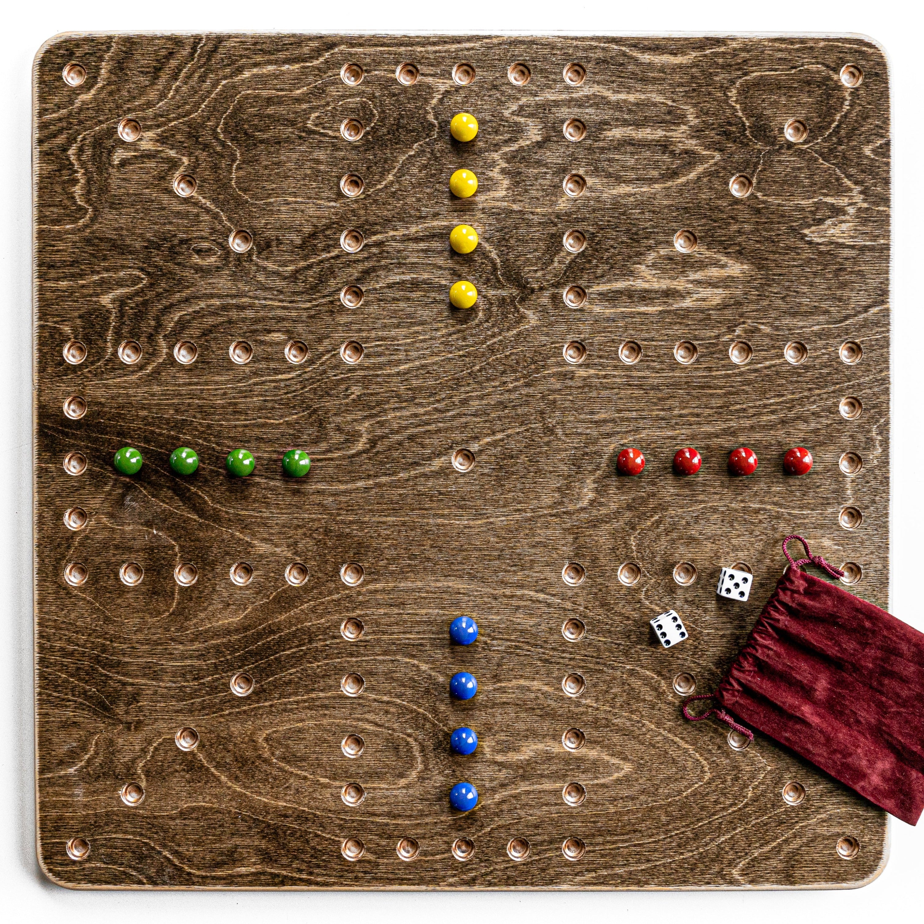 Wooden Wahoo Board Game With Dice and Marbles, Free hot Personalization