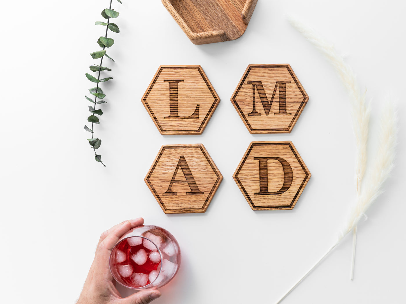 Personalized Initial Coaster Set